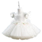 Girl All-match Casual Flounced Sleeve Beaded Pettiskirt