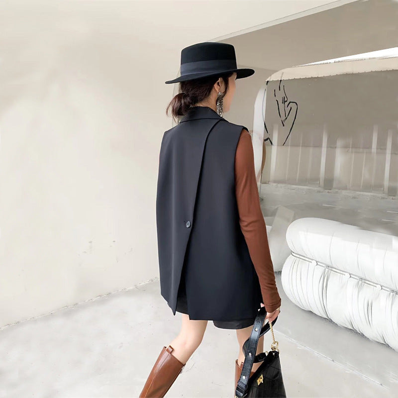 New Two-button Vest Women's Spring And Autumn Outer Suit