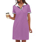 Women's Pure Short Sleeve V-neck Casual Dress