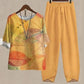 Women's Printed Top And Pants Two-piece Suit
