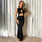 Spring Girl Round Neck Sleeveless Stitched Backless Sheath Dress