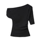 Women's Fashion Shoulder-baring Asymmetric Top