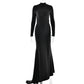 Winter Fashion Chic And Sexy Dress With A High Neck And Open Back