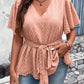 Thin Loose-fitting Plus Size V-neck Top