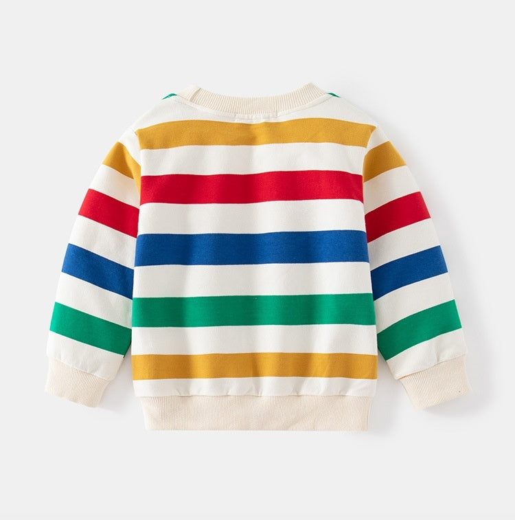 Colorful Striped Long-sleeved Sweater