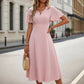 Short-sleeve V-neck French-style Elegant Dress