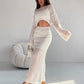 Thin Knitted Net Woven Hollow-out Suit Skirt For Women