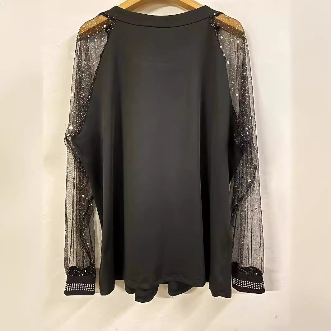 Women's Fashion Personality Mesh Top T-shirt