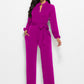 Women's Fashionable Solid Color Wide Leg Jumpsuit