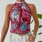 Summer Floral Print Open Collar Shirt