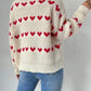 Loose Heart Jacquard Pullover