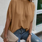 Women's Fashion Floral Print Slit Batwing Sleeve Top