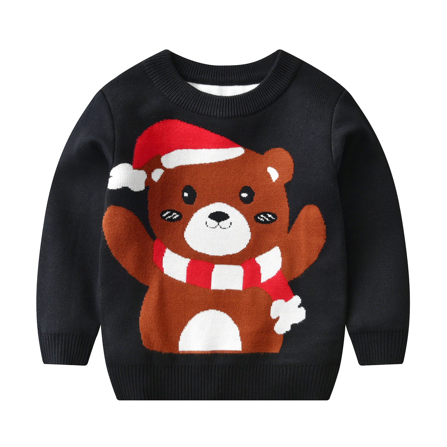 Cotton Double Layer Autumn Winter Christmas Long Sleeved Children's Sweater