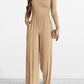 Autumn And Winter Draping Solid Color Sports Long Sleeve Jumpsuit Wide-leg Pants