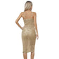 New Party See-through Sequin Dress Sling Slim Hip Skirt