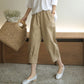Cotton And Linen Trousers Loose Harem Pants High Waist