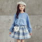 Pull en coton à manches longues pour filles, tenue d'automne pour enfants
