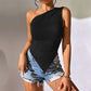 European And American Irregular Shoulder Off-shoulder Vest Camisole Top