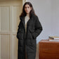 Manteau long et chaud en duvet de canard blanc jusqu'au genou