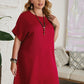Women's Fashion Solid Color Spoon Collar Batwing Sleeve Dress
