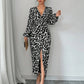 Women's Casual Loose Simple Leopard-Print Dress
