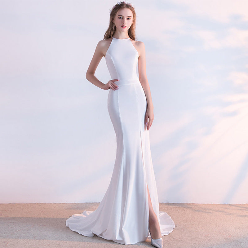 Looks Slim And Long Dress Woman
