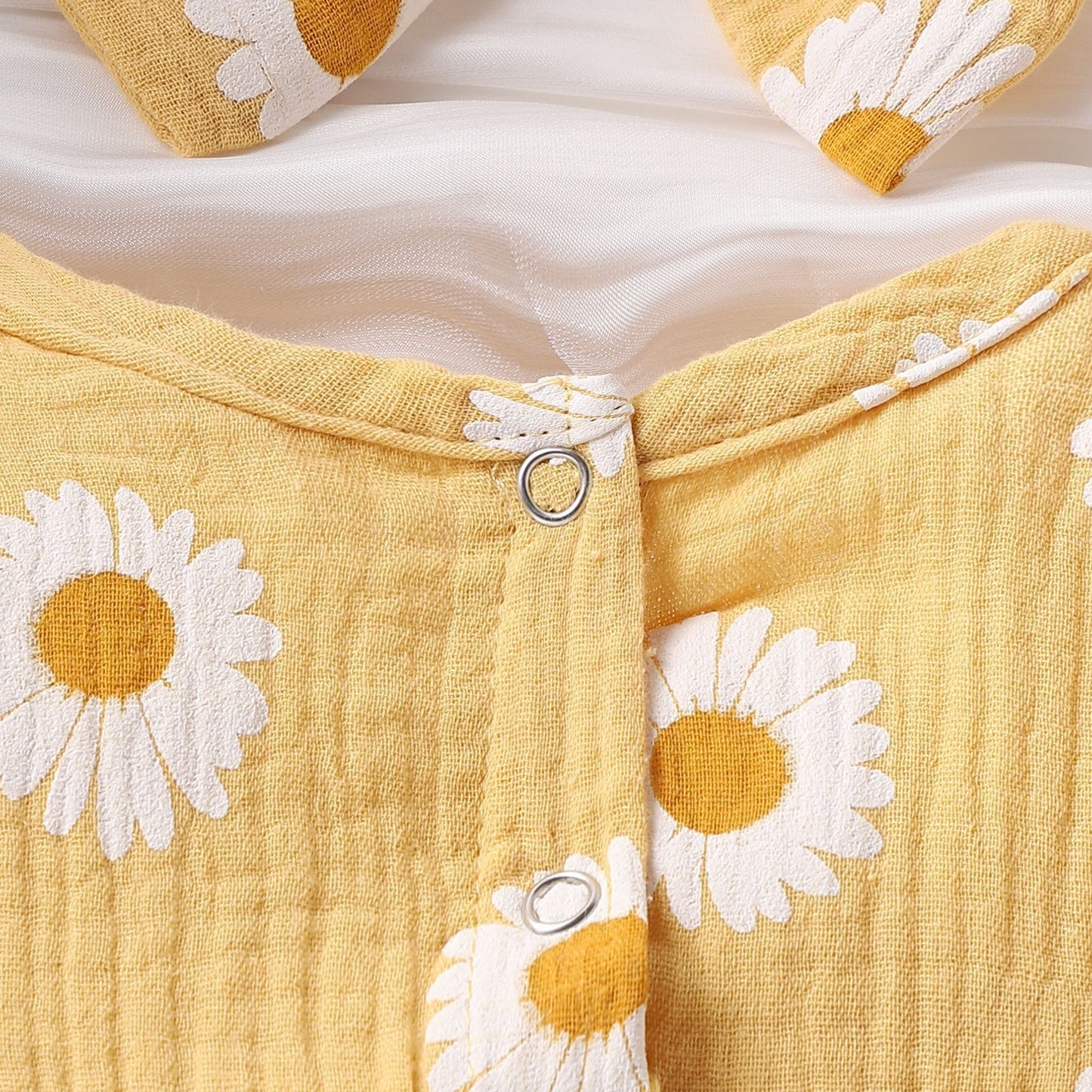 Combinaison d'été pour bébé fille, motif soleil, joyeux, petit tournesol, trois couleurs, avec coiffe