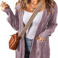 Solid Color Loose Cardigan Sweater With Pockets