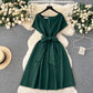 Chic Dress With A Bow-tie Waist Tie