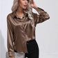 One Button Satin Shirt Temperament Long Sleeve Shirt