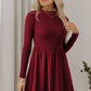 Shiying Solid Color Casual Women's Texture High Waist Dress