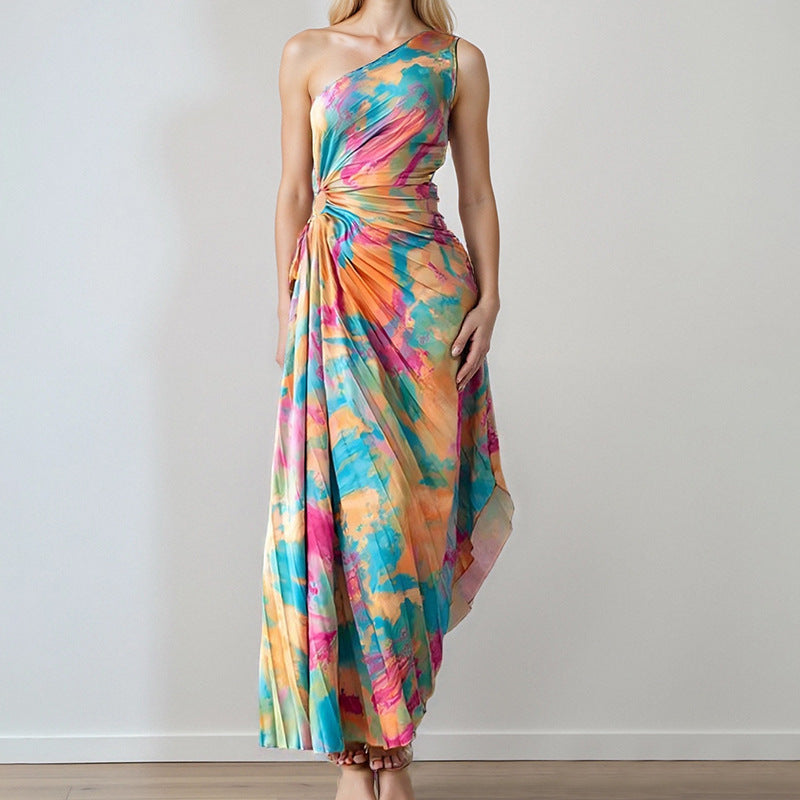Retro Style Loose Printed Dress