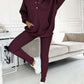 Casual Hooded Sweater Thickened Thread Fitted Vest Pants Three-piece Set