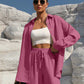 Tatting Cardigan With Shorts Fashion Casual Women's Suit