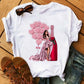 T-shirt Kawaii Verre à Vin Rose Gold