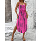 European And American-style Floral Camisole Skirt Two-piece Set