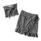 European And American Style Women's Clothing French Strap Tank-top Skirt Suit