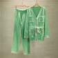 Winter Knitted Cardigan Wide-leg Pants Suit Women's