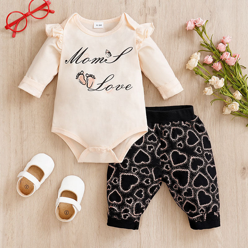 Combinaisons pour bébés et nourrissons d'un an, vêtements de printemps pour enfants, deux pièces
