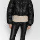 Casual Pure Color Simple Imitation Leather Cotton Clothes Women