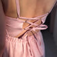 Solid Color Three-dimensional Floral Lace-up Jumpsuit