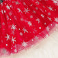 Red Mesh Princess Dress Baby Toddler