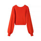 Women's Fashion Cross Design Knitted Pullover Sweater