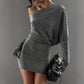 Robe sexy à épaules dénudées et taille ajustée aux hanches