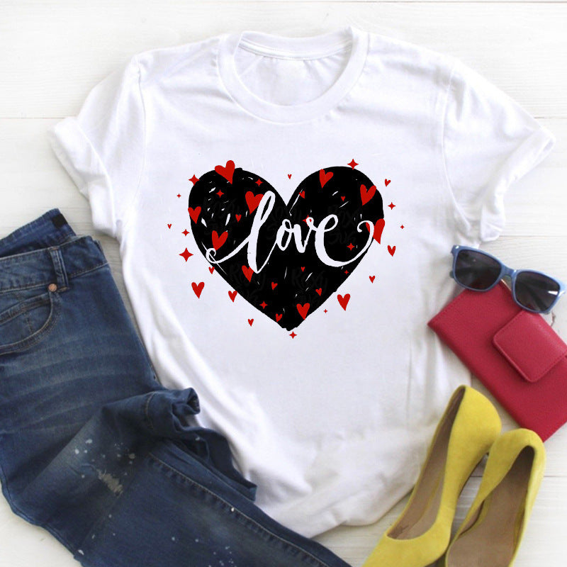 Personalized English Letters Couple Men's And Women's T-shirts