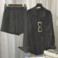 Versatile Loose-fit Shirt And Pants Two-piece Set