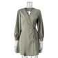 Women's Elegant Simple V-neck Slim Tie-waist Dress