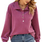 Loose Open Chest Batwing Long Sleeve Lapel Women's Sweater