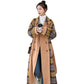 Manteau en laine double face à carreaux assortis pour femme, col tailleur