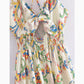 Robe à bretelles imprimées de style ethnique